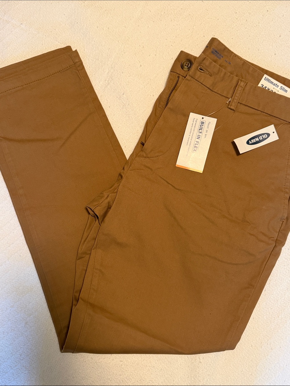 Old Navy Men’s Slim Chinos - Caramel Brown